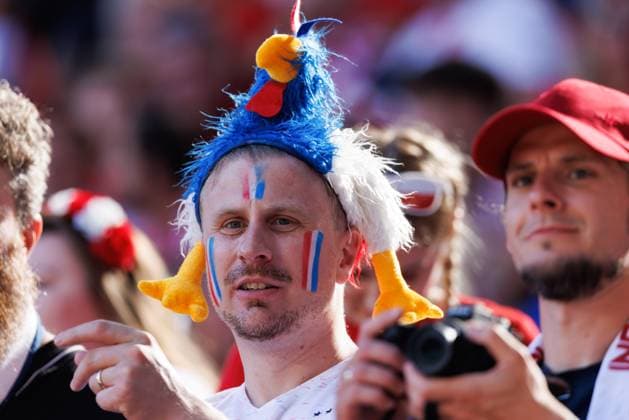June 25, 2024, Dortmund, Germany: Fan of France seen during the UEFA EURO, EM, Europameisterschaft,Fussball 2024 game between national teams of France and Poland at Signal Iduna Park. Final score; France 1:1 Poland Dortmund Germany - ZUMAs197 20240625_aaa_s197_109 Copyright: xMaciejxRogowskix