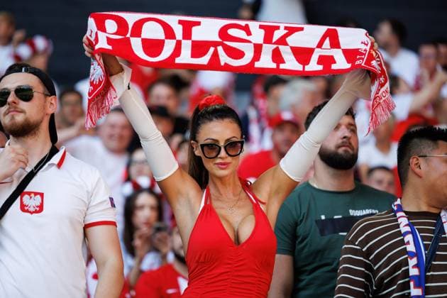 June 25, 2024, Dortmund, Germany: Fan of Poland seen during the UEFA EURO, EM, Europameisterschaft,Fussball 2024 game between national teams of France and Poland at Signal Iduna Park. Final score; France 1:1 Poland Dortmund Germany - ZUMAs197 20240625_aaa_s197_113 Copyright: xMaciejxRogowskix