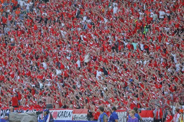 Berlin, Germany, 25 06 2024 Olympiastadion European Football Championship 2024, Group D, Netherlands Austria Austrian fans Copyright: xdtsxNachrichtenagenturx dts_41694