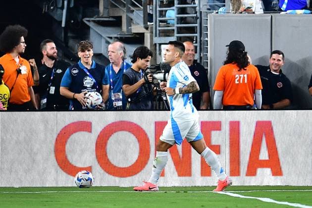 RECORD DATE NOT STATED Copa America USA 2024 Chile 0-1 Argentina Lautaro Martinez celebrates his goal 0-1 of Argentina during the game between Chile and Argentina as part of the CONMEBOL Copa America USA 2024 group A, at MetLife Stadium, on June 25, 2024 in East Rutherford, New Jersey, United States. EAST RUTHERFORD NEW JERSEY UNITED STATES  Copyright: xAdrianxMaciasx 20240625220849_CA_GA_2024_CHI_ARG_MARTINEZ82