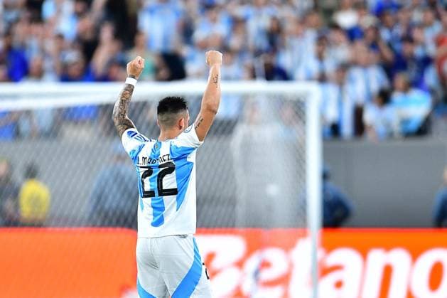 RECORD DATE NOT STATED Copa America USA 2024 Chile 0-1 Argentina Lautaro Martinez of Argentina during the game between Chile and Argentina as part of the CONMEBOL Copa America USA 2024 group A, at MetLife Stadium, on June 25, 2024 in East Rutherford, New Jersey, United States. EAST RUTHERFORD NEW JERSEY UNITED STATES  Copyright: xAdrianxMaciasx 20240625221523_CA_GA_2024_CHI_ARG_MARTINEZ91