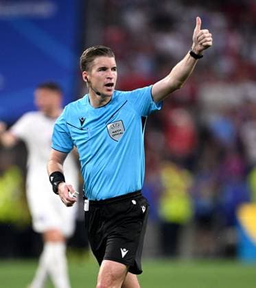 Football Euro 2024 Group C 25 06 2024 Denmark Serbia Referee Francois Letexier FRA, France