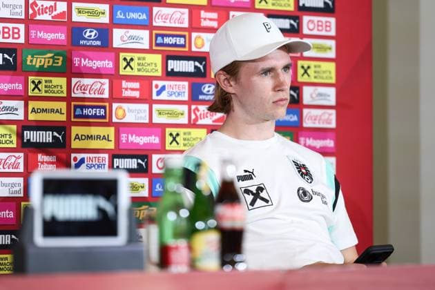 SOCCER - UEFA EURO, EM, Europameisterschaft,Fussball 2024 BERLIN,GERMANY,26.JUN.24 - SOCCER -UEFA EURO 2024, OEFB, Oesterreichischer Fussball-Bund, press conference, PK, Pressekonferenz Image shows Patrick Wimmer (AUT). GEPAxpictures xArminxRauthner
