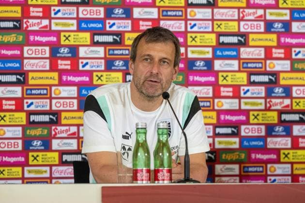 Football, Men, Season 2023 2024, European Championship 2024 in Germany, Press conference of the Austrian national team at the ÖFB Media Center Berlin Marshall Haus Messe Berlin , ÖFB spokesman Thomas Truskesitz, 26 06 2024, Copyright: xMatthiasxKochx