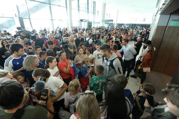 Croatia National Football Team arrive in Zagreb, Croatia Bruno Petkovic of Croatia is seen at Franjo Tudjman Airport in Zagreb, Croatia, on June 26, 2024. RobertxAnic PIXSELL