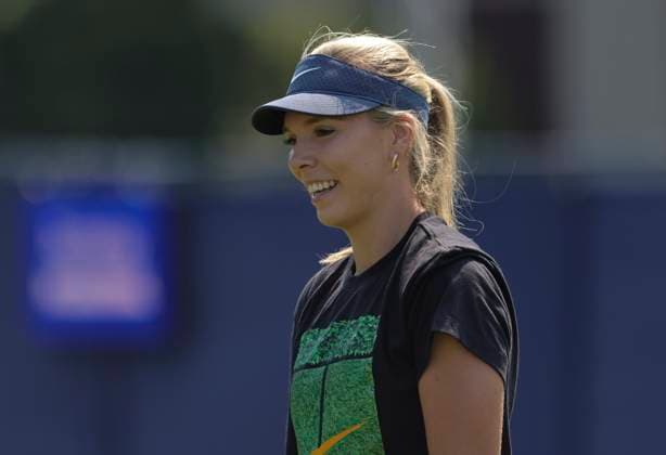 26th June 2024; Devonshire Park, Eastbourne, East Sussex, England: Rothesay International Eastbourne, Day 3, Katie Boulter (GBR) practices ahead of her womens singles match  ActionPlus12660689 HongboxChen