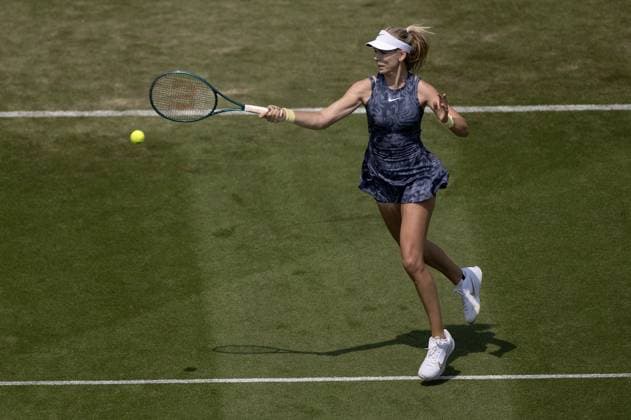 Katie Boulter of GBR in action on Centre Court at Eastbourne Rothesay International Eastbourne, Day 4, Tennis, Devonshire Park, Eastbourne, UK - 26 June 2024  Copyright: xEllaxLing Shutterstockx 14558912f