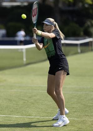 Katie Boulter of GB in action during practice Rothesay International Eastbourne, Day 4, Tennis, Devonshire Park, Eastbourne, UK - 26 June 2024  Copyright: xEllaxLing Shutterstockx 14558912at