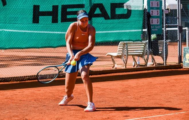 26 06 2024, xpsx, Tennis ITF Tournament, v l Polina Humeniuk UKR Bruchköbel Hessen Germany DEU