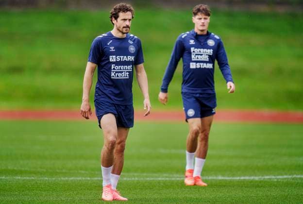 Thomas Delaney L and Christian Noergaard during the national team s training in Freudenstadt, Germany Wednesday, June 26, 2024 Photo Liselotte Sabroe Ritzau Scanpix , Freudenstadt Germany  Copyright: Ritzau Scanpix LiselottexSabroex spdk20240626-162730-L