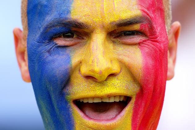Romania s supporters during the Euro 2024 soccer match between Slovakia and Romania at the Frankfurt Arena , Frankfurt , Germany - Wednesday 26 June 2024. - Soccer .  Copyright: xSpada LaPressex