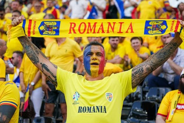 Fan from Romania Frankfurt 26 06 2024 Slovakia vs Romania, EURO2024 M33 Group E, EM Arena Frankfurt