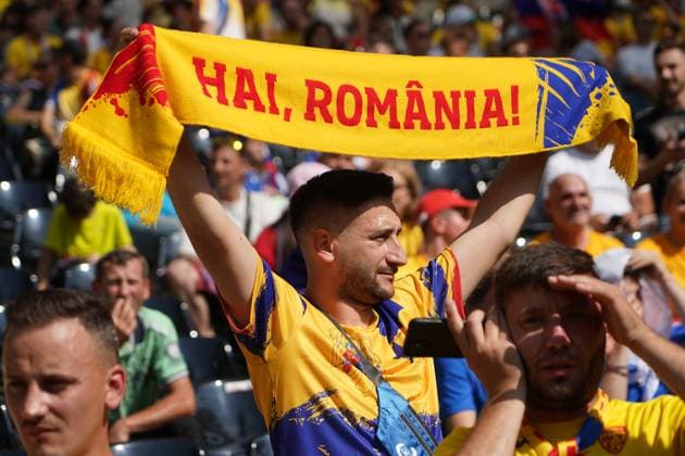 Fan from Romania Frankfurt 26 06 2024 Slovakia vs Romania, EURO2024 M33 Group E, EM Arena Frankfurt