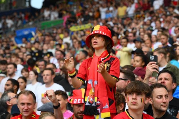Ukraine v Belgium Group E - UEFA EURO, EM, Europameisterschaft,Fussball 2024 STUTTGART, GERMANY - JUNE 26 : Supporters and fans ahead of the the UEFA EURO 2024 European Football Championship tournament group E stage match between Ukraine and Belgium at Stuttgart Arena on June 26, 2024 in Stuttgart, Germany, 26 06 2024 Stuttgart Germany  Copyright: xVincentxKalutx