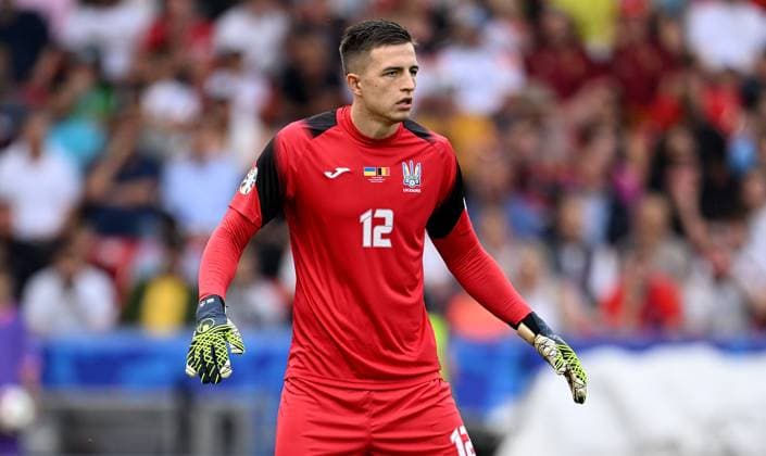 Soccer Euro 2024 Group E 26 06 2024 Ukraine Belgium Goalkeeper Anatoliy Trubin Ukraine