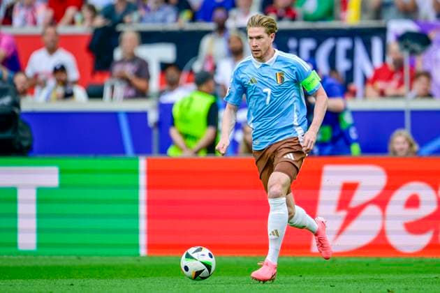 Ukraine v Belgium Group E - UEFA EURO, EM, Europameisterschaft,Fussball 2024 STUTTGART, GERMANY - JUNE 26 : De Bruyne Kevin forward of Belgium in action pictured during the UEFA EURO 2024 European Football Championship tournament group E stage match between Ukraine and Belgium at Stuttgart Arena on June 26, 2024 in Stuttgart, Germany, 26 06 2024 Stuttgart Germany  Copyright: xPeterxDexVoechtx