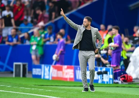 Coach Coach Domenico Tedesco Belgium gestures, UEFA EURO 2024 Group E, Ukraine vs Belgium, Arena Stuttgart on June 26, 2024 in Stuttgart, Germany Photo by Silas Schueller DeFodi Images Coach Coach Domenico Tedesco Belgium gestures, UEFA EURO 2024 Group E, Ukraine vs Belgium, Arena Stuttgart on June 26, 2024 in Stuttgart, Germany Photo by Silas Schueller DeFodi Images Defodi 738 738 UKRBEL 20240626 151 Defodi-738