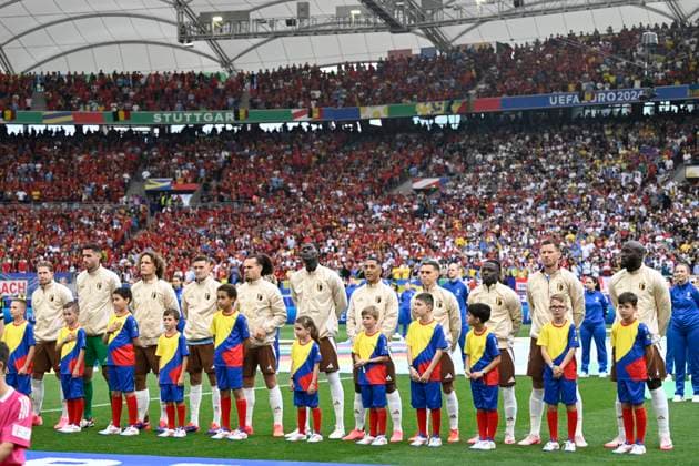 Ukraine v Belgium Group E - UEFA EURO, EM, Europameisterschaft,Fussball 2024 STUTTGART, GERMANY - JUNE 26 : The team of Belgium ahead of the UEFA EURO 2024 European Football Championship tournament group E stage match between Ukraine and Belgium at Stuttgart Arena on June 26, 2024 in Stuttgart, Germany, 26 06 2024 Stuttgart Germany  Copyright: xPeterxDexVoechtx