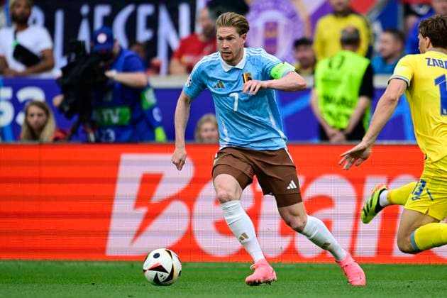 Ukraine v Belgium Group E - UEFA EURO, EM, Europameisterschaft,Fussball 2024 STUTTGART, GERMANY - JUNE 26 : De Bruyne Kevin forward of Belgium during the UEFA EURO 2024 European Football Championship tournament group E stage match between Ukraine and Belgium at Stuttgart Arena on June 26, 2024 in Stuttgart, Germany, 26 06 2024 Stuttgart Germany  Copyright: xPeterxDexVoechtx