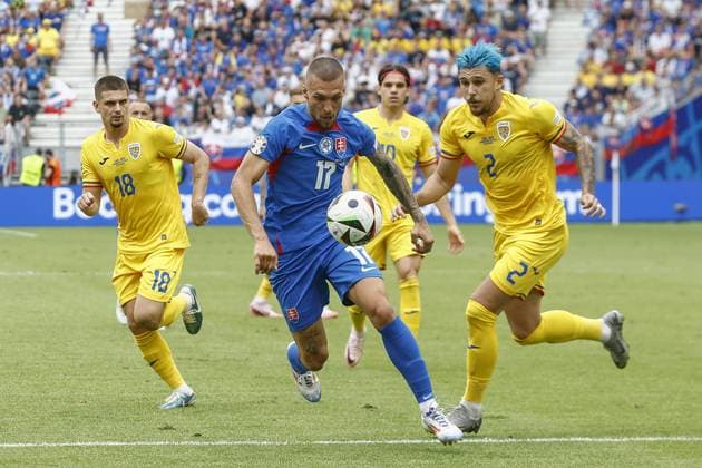 FRANKFURT, Olympia Stadium , 26-06-2024 , European Football Championship Euro2024, Group stage match no.33 between Slovakia and Romania. Slovakia player Lukas Haraslin Slovakia - Romania (Euro2024)  x25604627x Copyright: