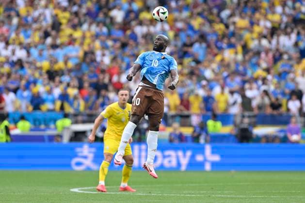Sport Bilder des Tages Ukraine v Belgium Group E - UEFA EURO, EM, Europameisterschaft,Fussball 2024 STUTTGART, GERMANY - JUNE 26 : Lukaku Romelu forward of Belgium during the UEFA EURO 2024 European Football Championship tournament group E stage match between Ukraine and Belgium at Stuttgart Arena on June 26, 2024 in Stuttgart, Germany, 26 06 2024 Stuttgart Germany  Copyright: xDhax