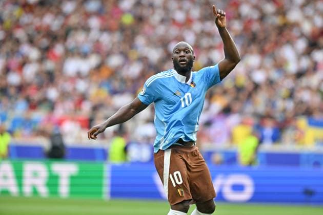 240626 EURO2024 UKRAINE VS BELGIUM Romelu Lukaku (10) of Belgium pictured during a soccer game between the national teams of Ukraine and Belgium, called the Red Devils on the third matchday in Group E in the group stage of the UEFA EURO, EM, Europameisterschaft,Fussball 2024 tournament , on Wednesday 26 June 2024 in Stuttgart , Germany . PHOTO SPORTPIX David Catry STUTTGART GERMANY  Copyright: xx 469861