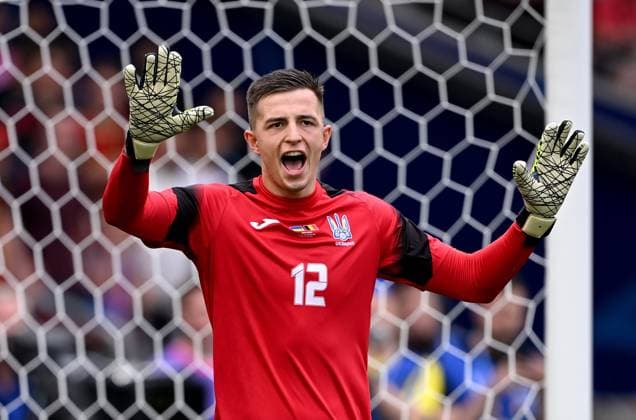 Soccer Euro 2024 Group E 26 06 2024 Ukraine Belgium Goalkeeper Anatoliy Trubin Ukraine