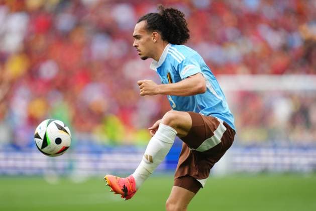 GER: Ukraine and Belgium. UEFA EURO, EM, Europameisterschaft,Fussball 2024 Arthur Theate of Belgium during the UEFA Euro 2024 match between Ukraine and Belgium, Group E, date 3, played at Mercedes-Benz Arena Stadium on June 26, 2024 in Stuttgart, Germany. kpng Copyright: xBaguxBlancox xPRESSINPHOTOx PS_240626_UCR_BEL_017