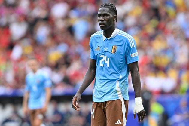 Ukraine v Belgium Group E - UEFA EURO, EM, Europameisterschaft,Fussball 2024 STUTTGART, GERMANY - JUNE 26 : Onana Amadou midfielder of Belgium during the UEFA EURO 2024 European Football Championship tournament group E stage match between Ukraine and Belgium at Stuttgart Arena on June 26, 2024 in Stuttgart, Germany, 26 06 2024 Stuttgart Germany  Copyright: xDhax