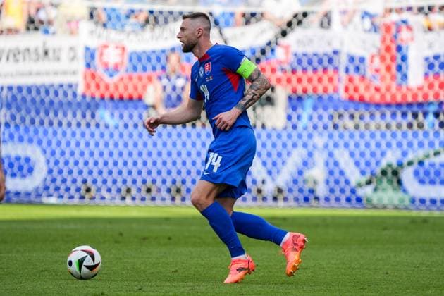 Martin Skriniar Slovakia, Slovakia, 14 Frankfurt 26 06 2024 Slovakia vs. Romania, EURO2024 M33 Group E, EM Arena Frankfurt