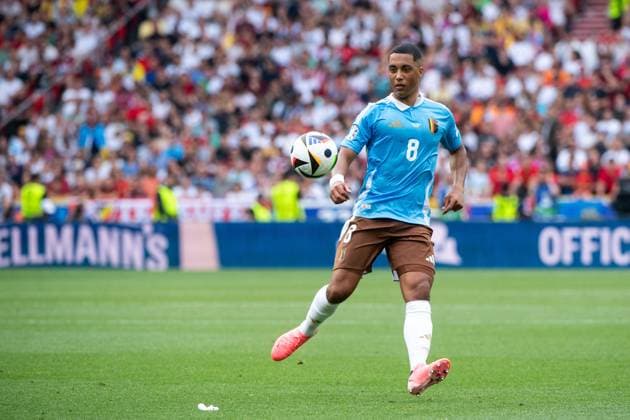 Youri Marion Tielemans Belgium, 08 on the ball, GER, Ukraine UKR vs Belgium BEL , European Football Championship, UEFA EURO 2024, Group E, Matchday 3, 26 06 2024 GER, Ukraine UKR vs Belgium BEL , European Football Championship, UEFA EURO 2024, Group E, Matchday 3, 26 06 2024 Stuttgart Copyright: xEibner-Pressefoto Memmlerx EP_MMR