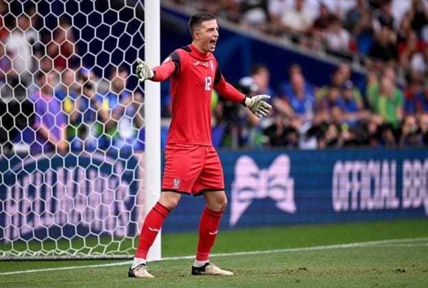 Soccer Euro 2024 Group E 26 06 2024 Ukraine Belgium Goalkeeper Anatoliy Trubin Ukraine