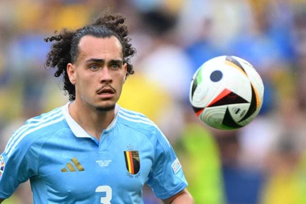 Ukraine v Belgium Group E - UEFA EURO, EM, Europameisterschaft,Fussball 2024 STUTTGART, GERMANY - JUNE 26 : Theate Arthur defender of Belgium in action pictured during the UEFA EURO 2024 European Football Championship tournament group E stage match between Ukraine and Belgium at Stuttgart Arena on June 26, 2024 in Stuttgart, Germany, 26 06 2024 Stuttgart Germany  Copyright: xVincentxKalutx