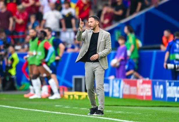 Coach Coach Domenico Tedesco Belgium gestures, UEFA EURO 2024 Group E, Ukraine vs Belgium, Arena Stuttgart on June 26, 2024 in Stuttgart, Germany Photo by Silas Schueller DeFodi Images Coach Coach Domenico Tedesco Belgium gestures, UEFA EURO 2024 Group E, Ukraine vs Belgium, Arena Stuttgart on June 26, 2024 in Stuttgart, Germany Photo by Silas Schueller DeFodi Images Defodi 738 738 UKRBEL 20240626 221 Defodi-738