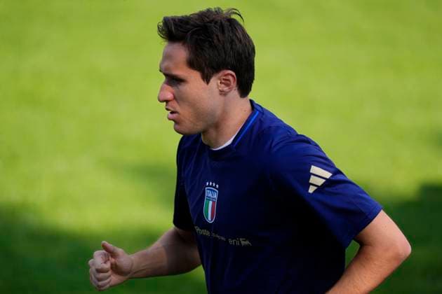 Italy& x2019;s Federico Chiesa during training session at the base camp in Iserlohn on June 26, 2024, UEFA EURO, EM, Europameisterschaft,Fussball 2024, Iserlohn, Germany - - Soccer .  Copyright: xFabioxFerrari LaPressex