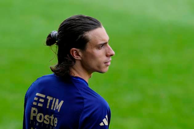 Italy& x2019;s Riccardo Calafiori during training session at the base camp in Iserlohn on June 26, 2024, UEFA EURO, EM, Europameisterschaft,Fussball 2024, Iserlohn, Germany - - Soccer .  Copyright: xFabioxFerrari LaPressex