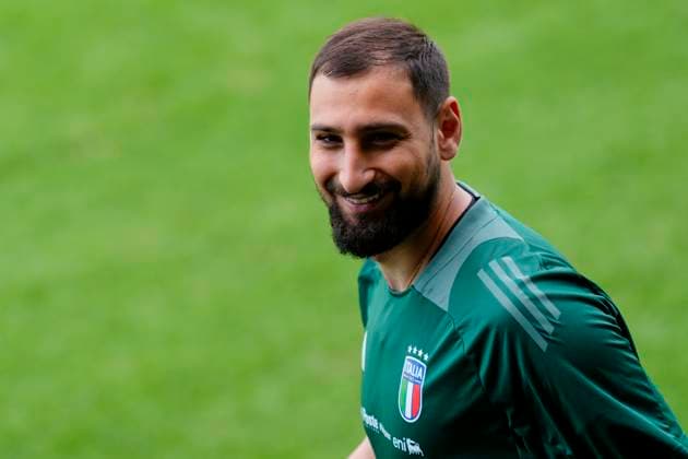 Sport Bilder des Tages Italy& x2019;s goalkeeper Gianluigi Donnarumma during training session at the base camp in Iserlohn on June 26, 2024, UEFA EURO, EM, Europameisterschaft,Fussball 2024, Iserlohn, Germany - - Soccer .  Copyright: xFabioxFerrari LaPressex