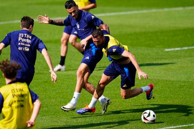 Italy& x2019;s Bryan Cristante during training session at the base camp in Iserlohn on June 26, 2024, UEFA EURO, EM, Europameisterschaft,Fussball 2024, Iserlohn, Germany - - Soccer .  Copyright: xFabioxFerrari LaPressex