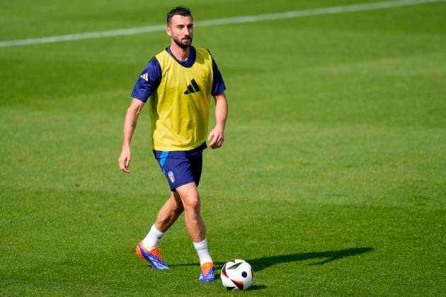 Italy& x2019;s Bryan Cristante during training session at the base camp in Iserlohn on June 26, 2024, UEFA EURO, EM, Europameisterschaft,Fussball 2024, Iserlohn, Germany - - Soccer .  Copyright: xFabioxFerrari LaPressex