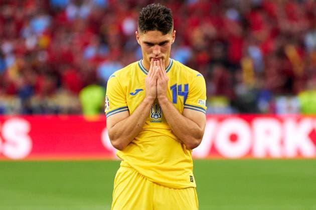 Georgiy Sudakovof Ukraine after the UEFA EURO, EM, Europameisterschaft,Fussball 2024 group stage match between Ukraine and Belgium at Munich Football Arena on June 26, 2024 in Stuttgart Germany (Photo by Camilla Stolen Imago) Stuttgart Germany Copyright: xCamillaxStolenx L2150796