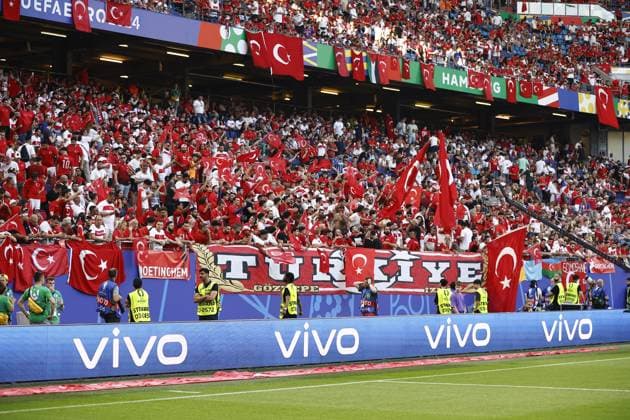 HAMBURG, Volksparkstadium ,26-06-2024 , European Football Championship Euro2024, Group stage match no.36 between Czechia and Turkiye, Turkiye fans Czechia - Turkiye (Euro2024)  x25605581x Copyright: