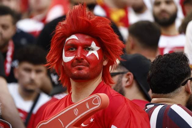 HAMBURG, Volksparkstadium ,26-06-2024 , European Football Championship Euro2024, Group stage match no.36 between Czechia and Turkiye, Turkiye fans Czechia - Turkiye (Euro2024)  x25605629x Copyright: