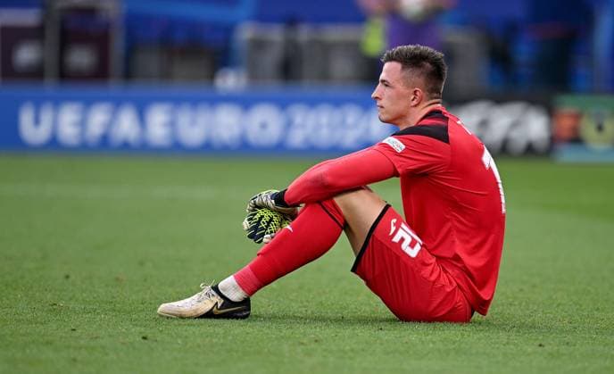 Soccer Euro 2024 Group E 26 06 2024 Ukraine Belgium Goalkeeper Anatoliy Trubin Ukraine