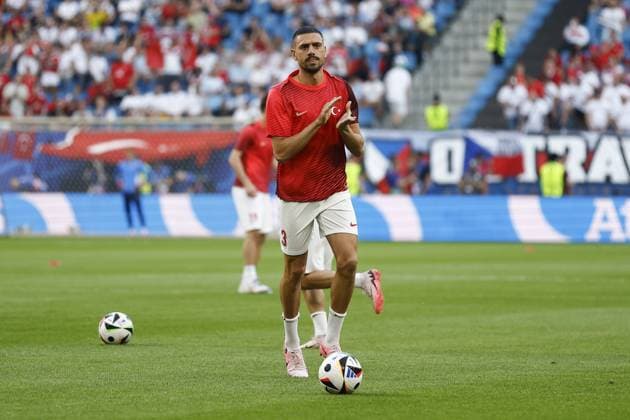 HAMBURG, Volksparkstadium ,26-06-2024 , European Football Championship Euro2024, Group stage match no.36 between Czechia and Turkiye, Turkiye player Merih Demiral Czechia - Turkiye (Euro2024)  x25605720x Copyright: