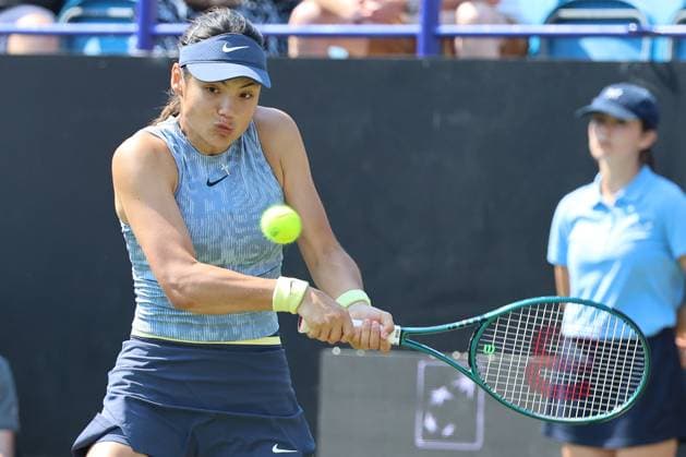 TENNIS - WTA, Tennis Damen Eastbourne International EASTBOURNE,ENGLAND,26.JUN.24 - TENNIS - WTA Tour, Eastbourne International. Image shows Emma Raducanu (GBR).  GEPAxpictures xAlanxGrieves