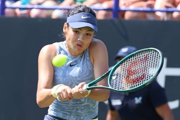 TENNIS - WTA, Tennis Damen Eastbourne International EASTBOURNE,ENGLAND,26.JUN.24 - TENNIS - WTA Tour, Eastbourne International. Image shows Emma Raducanu (GBR).  GEPAxpictures xAlanxGrieves