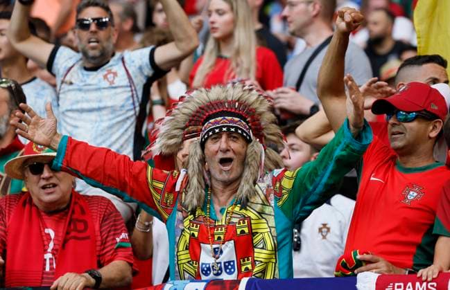 Georgia v Portugal: Group F - UEFA EURO, EM, Europameisterschaft,Fussball 2024 Portuguese fans before the UEFA EURO 2024 group stage match between Georgia and Portugal at Arena AufSchalke on June 26, 2024 in Gelsenkirchen, Germany. Gelsenkirchen Arena AufSchalke Germany Germany Copyright: xRichardxSellers Sportsphoto APLx 14042935