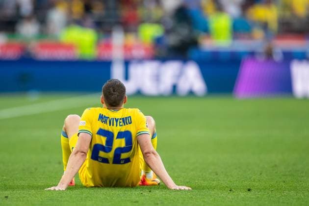 UEFA EURO 2024 Ukraine Belgium 26 06 2024 Mykola Matviyenko Ukraine, 22 after the end of the match, sad UEFA EURO 2024 Ukraine Belgium Stuttgart Stadium, Stuttgart 26 06 2024 Copyright: xBEAUTIFULxSPORTS Buriakovx