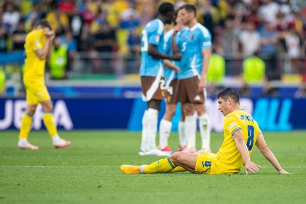 UEFA EURO 2024 Ukraine Belgium 26 06 2024 Ruslan Malinovskyi Ukraine, 8 after the end of the match, sad UEFA EURO 2024 Ukraine Belgium Stuttgart Stadium, Stuttgart 26 06 2024 Copyright: xBEAUTIFULxSPORTS Buriakovx