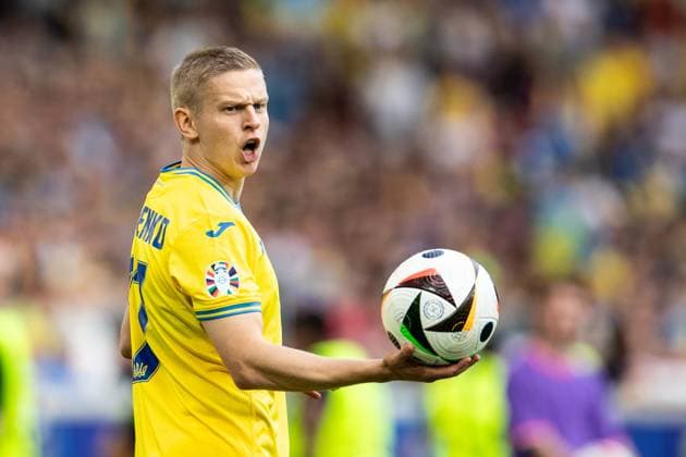 UEFA EURO 2024 Ukraine Belgium 26 06 2024 Oleksander Zinchenko Ukraine, 17 UEFA EURO 2024 Ukraine Belgium Stuttgart Stadion, Stuttgart 26 06 2024 Copyright: xBEAUTIFULxSPORTS Buriakovx